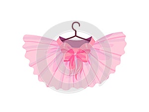 Pink ballet tutu. Vector illustration on white background. photo