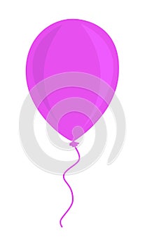 Pink balloon on white background vector illustration