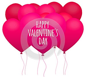 Pink Balloons Heart vector