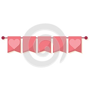 Pink banner pennant