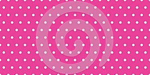 Pink barbie background with seamless polka dot pattern