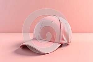 Pink baseball cap. Generative AI