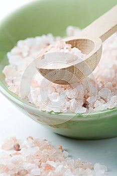 Pink bath salt