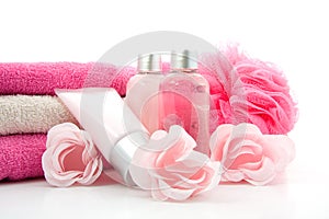 Pink bathroom and spa accessory