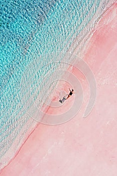 Pink beach photo