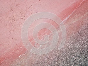 Pink beach near Labuan Bajo in Indonesia. photo