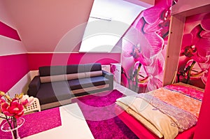 Pink bedroom