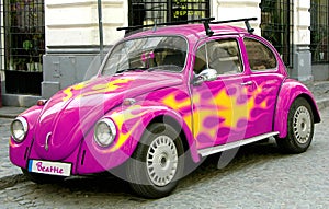 Pink beetle car