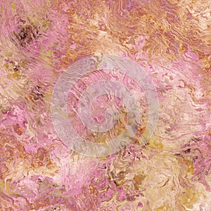 Pink-beige fantastic curly marble tile  abstract poetic light background  CG artistic painted curly marbling