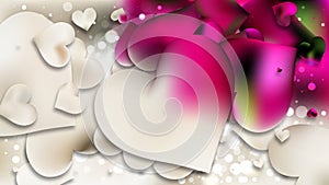Pink and Beige Valentines Day Heart Background