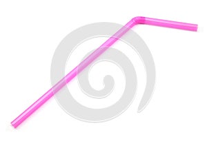 Pink Bendy Straw