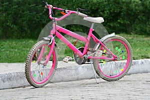 Pink bicycle