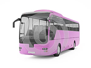 Pink big tour bus.