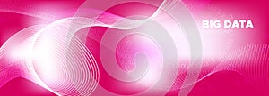 Pink Binary Background. Matrix Digits. Shiny