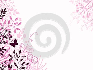 Pink and black floral background backdrop