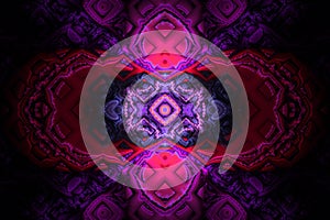Pink black Geometric fractal shape can illustrate daydreaming imagination psychedelic space dreams magic nuclear