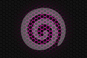 Pink black hexagon background