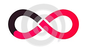 Pink and Black Infinity Symbol Vector Illustration, vector design Generative AI