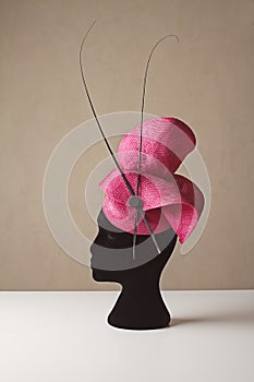 Pink and black ladies races hat spring carnival