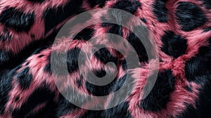 Pink And Black Leopard Print Fabric Texture