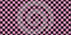 Pink black seamless plaid vector texture