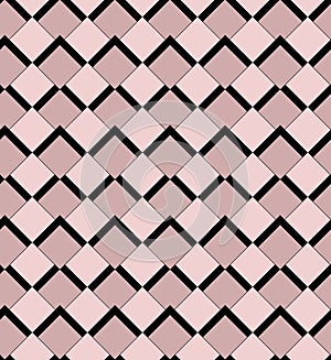 Pink and black squares seamless wallpeper vector pattern