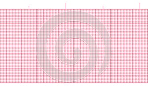 Pink blank ekg paper seamless background for heart beat rate recording