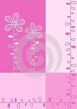 Pink Blocks wedding invitation card