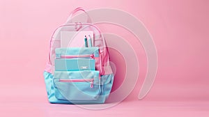 The Pink and Blue Backpack.AI generated image