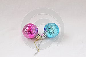 Pink and blue bright balls