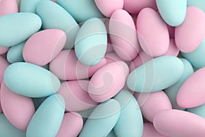 Pink and blue confetti