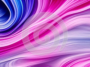 Pink blue gray stripes, waves, lines, curls and bumps. Abstract beautiful background. Soft voluminous wavy lines. Ripple