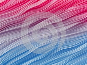 Pink blue gray stripes, waves, lines, curls and bumps. Abstract beautiful background. Soft voluminous wavy lines. Ripple