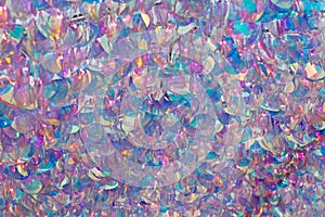 Pink and blue mother of pearl sequins