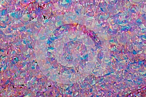 Pink and blue mother of pearl sequins background