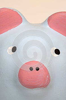 Pink and blue piggy bank