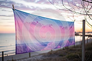Pink blue purple violet gradient blurred banner