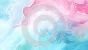 Pink blue sea waves brushwork watercolor pastel background with with dot texture