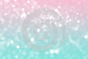 Pink and blue sparkling glitter bokeh background