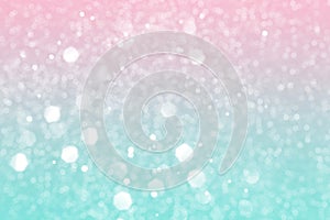 Pink and blue sparkling glitter bokeh background