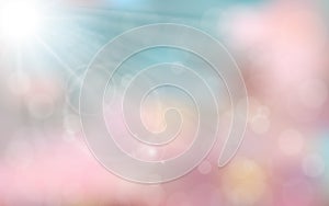 Pink and blue spring background