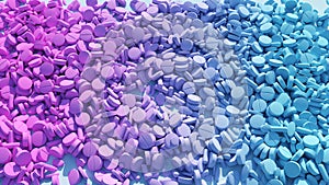 Pink Blue Transgender Medication Health Care Abstract Testosterone Oestrogen Pills Medical Ethics photo