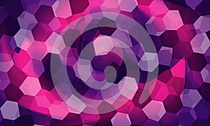 Pink, blue vector template in hexagonal style