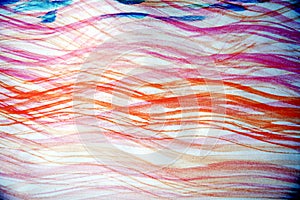 Pink blue watercolor waves like lines, abstract background