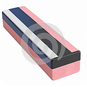 Pink Blue White Black Rectangular Block