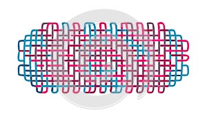 Pink and Blue Woven Texture Pattern Vector, vector design Generative AI