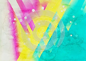 Pink Blue And Yellow Grunge Watercolor Texture Background Image Beautiful elegant Illustration