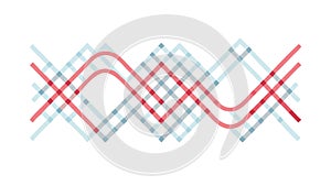 Pink and Blue Zigzag Line Pattern, vector design Generative AI