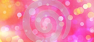 Pink bokeh widescreen background with copy space for text or your images