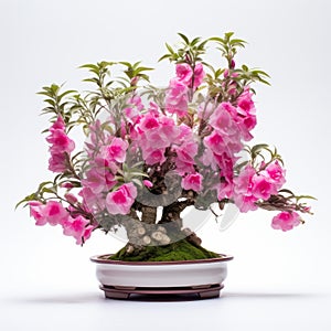 Hawaiian Apricot Bonsai Tree: High-key Lighting And Bold Chromaticity